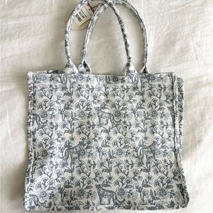 NWT Blue Floral Harper Tote Bag